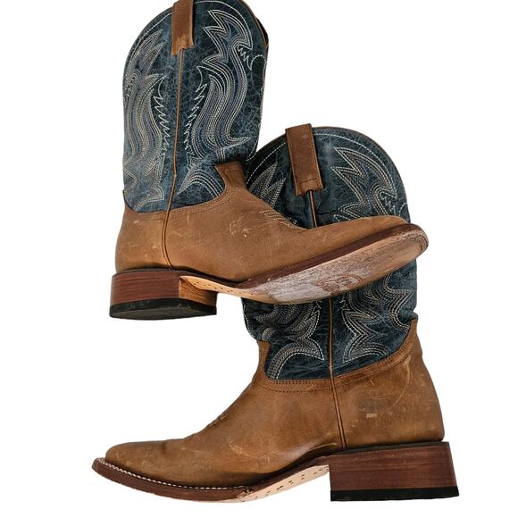 J‎ B Dillon  Women's Boots Brown Lower Blue Upper Size 10B - Picture 2 of 11